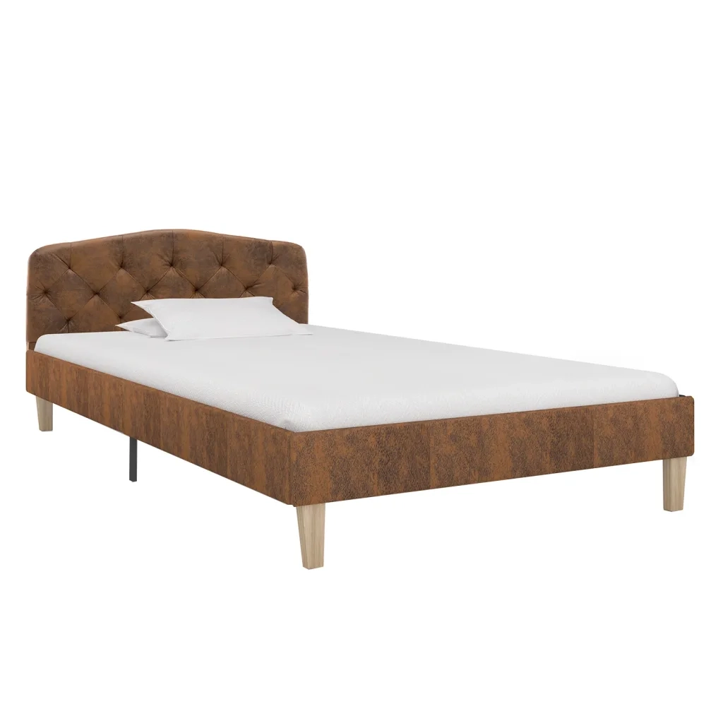 Giroletto Marrone in Similpelle Scamosciata 90x200 cm 284936