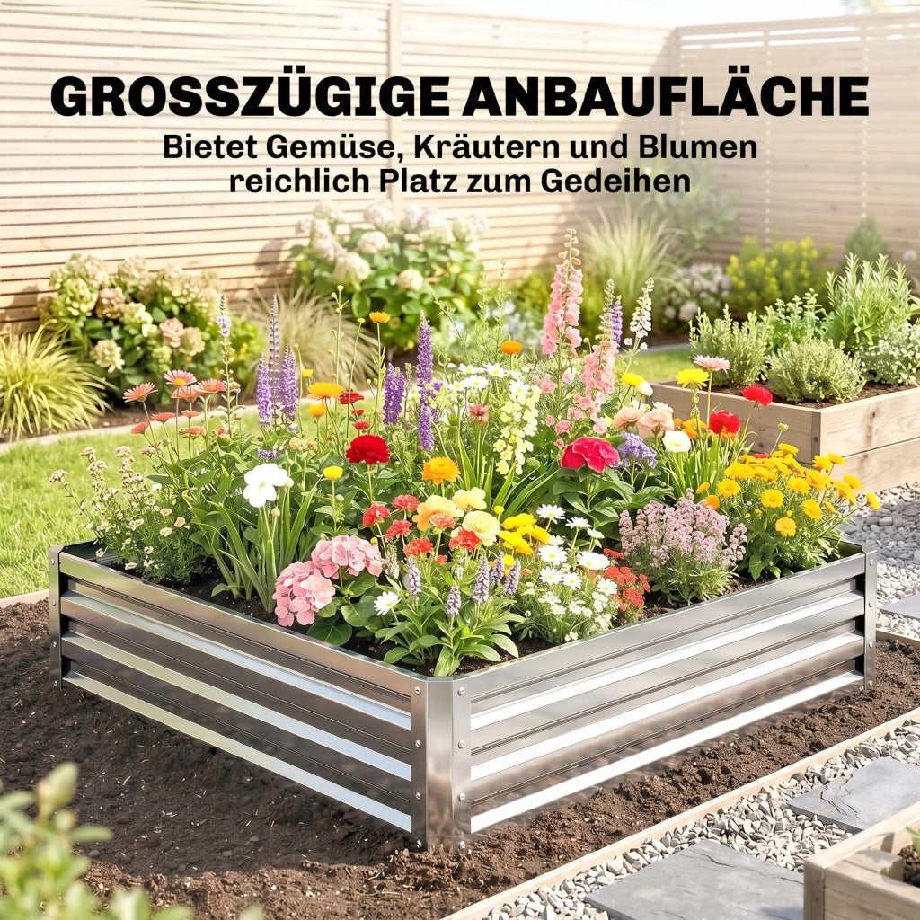 Cassa per piantagione ¨C zephmum ¨C grigio 120x120x30 cm