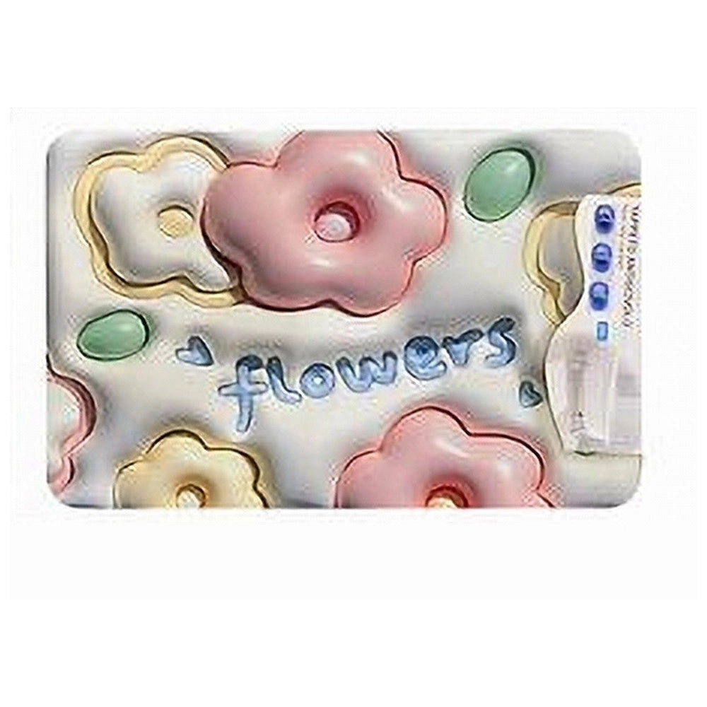 Trade Shop - Tappeto 3d Bagno Antiscivolo Asciugatura Rapida Morbido Assorbente 38x58cm 87223 -
