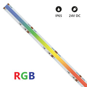 Alcapower Striscia LED COB 5 metri RGB 24V 15W/m IP65 840 LED/m Alta Efficienza Luminosa per Illuminazione Decorativa Professionale Interni Esterni