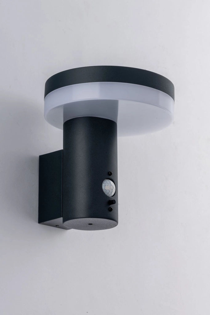 APPLIQUE LED ENYA ANTRACITE 5W 600LM 4000K CON PANNELLO SOLARE E SENSORE IP44 15,7X17,7X16,2CM