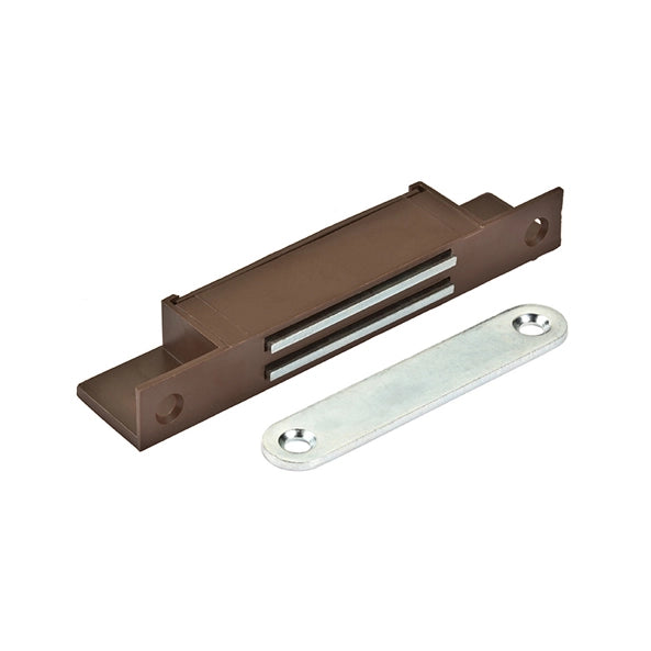 Chiusure magnetiche marroni da incasso o da applicare forza 12 kg. 2 pz.