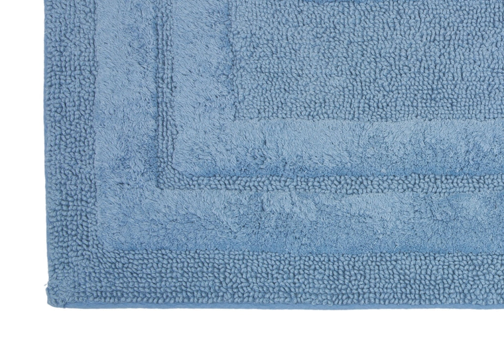 Tappeto Casa Bagno Cotone Spugna Morbida Tinta Unita Antiscivolo Sirio Mediterraneo - 55x100 - Mediterraneo