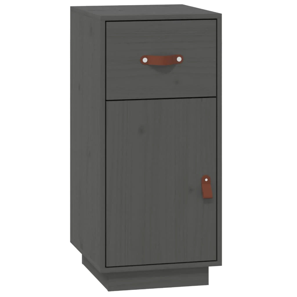 Buffet credenza cassettiera armadio mobile contenitore organizer per cucina soggiorno salotto 34 x 40 x 75 cm legno massello di pino grigio 02_0031785