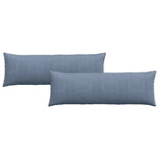 Cuscini da Divano 2 pz | Cuscini per sedie Blu 120 x 40 cm Tessuto in Cords