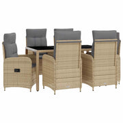 Set da pranzo per esterni 7 pcs Beige e Grigio Chiaro 3422339