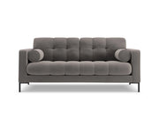 Cosmopolitan Design - Divano "Bali" 2 posti in velluto grigio chiaro 