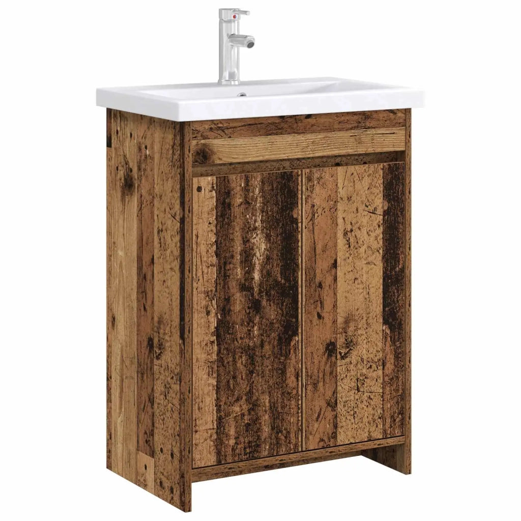 Mobiletto da Bagno Sotto Lavabo Legno antico 56 x 37,5 x 81 cm 890782