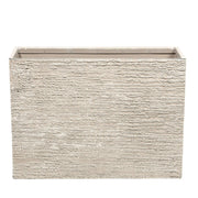 Vaso per piante in pietra beige 50 x 70 x 29 cm Fioriera rettangolare per interni ed esterni