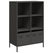 Credenza | Madia | Buffet da pranzo | Armadio da pranzo Nera 68x39x103,5 cm in Acciaio