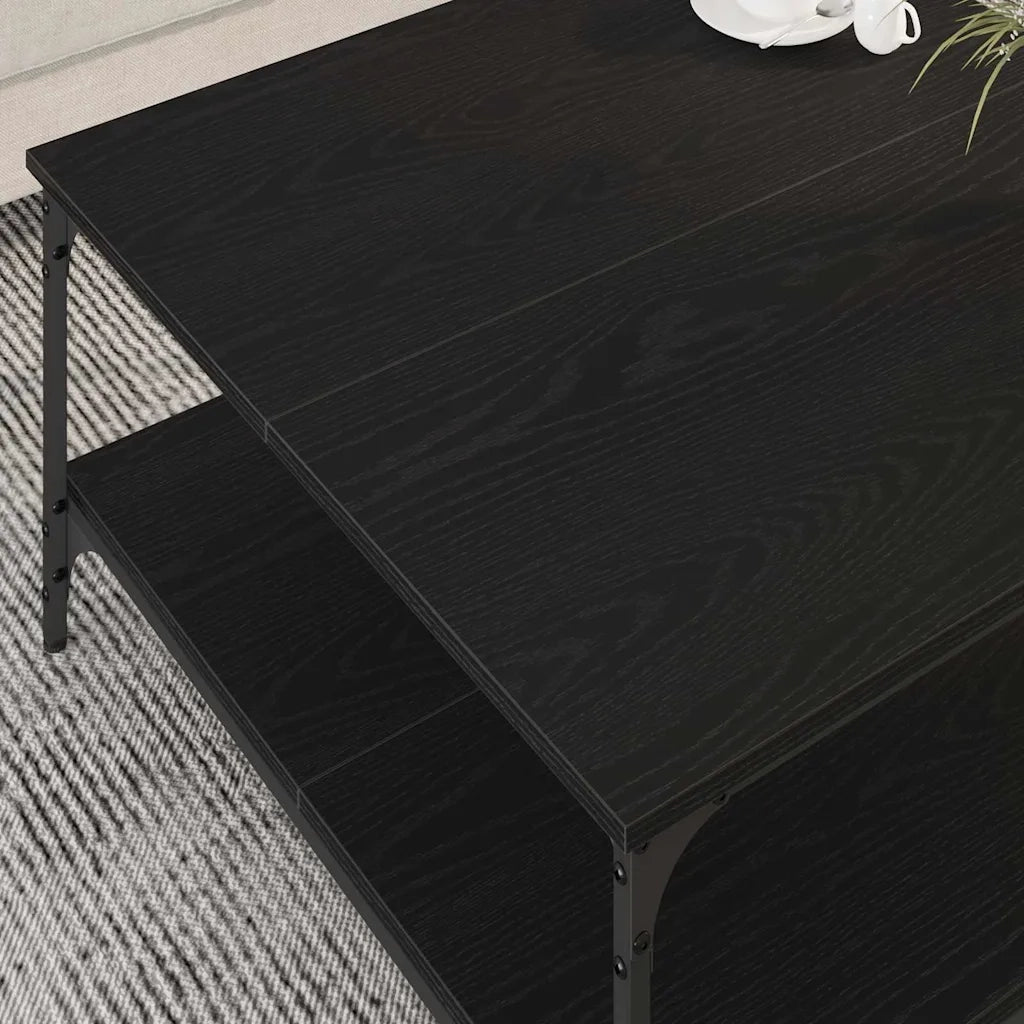 Tavolino da salotto Rovere nero 80 x 80 x 40 cm