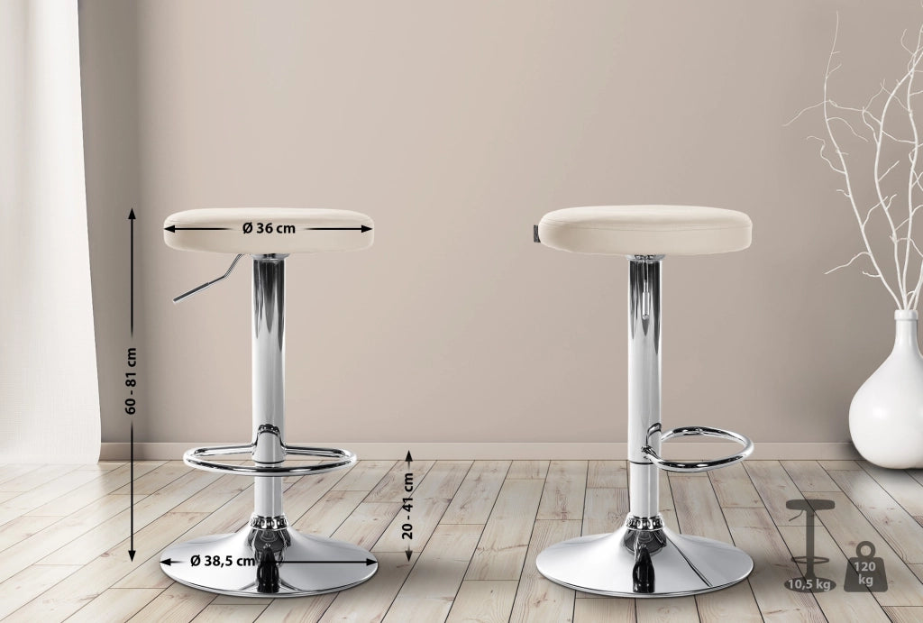 Barhocker Ponte Kunstleder chrom