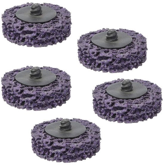 Kit di schiacciapollici 5x 50mm - Disco abrasivo in nylon - Rimuove ruggine - Rimuove vernice - Resistente allo shock - Disco da schiacciapollici