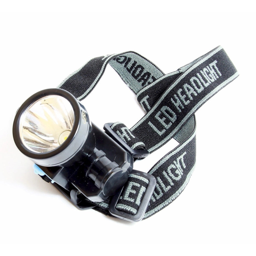Trade Shop - Torcia Lampada Frontale A Led Ricaricabile Antipioggia Pesca Caccia Ciclismo -
