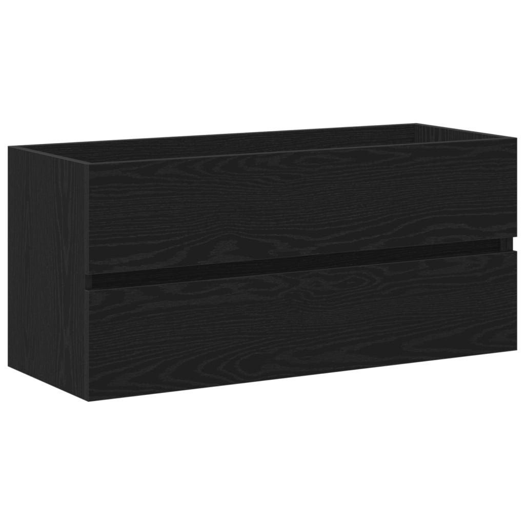 Mobile lavabo con lavabo integrato in legno ingegnerizzato rovere nero