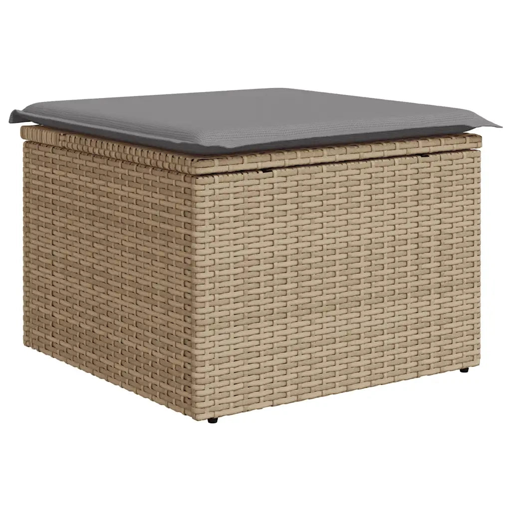 Set Divani da Giardino 7 pz con Cuscini Beige in Polyrattan 3326670