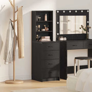 Credenza-Buffet-Armadio da cucina Rovere nero 40 x 41 x 135 cm Legno multistrato