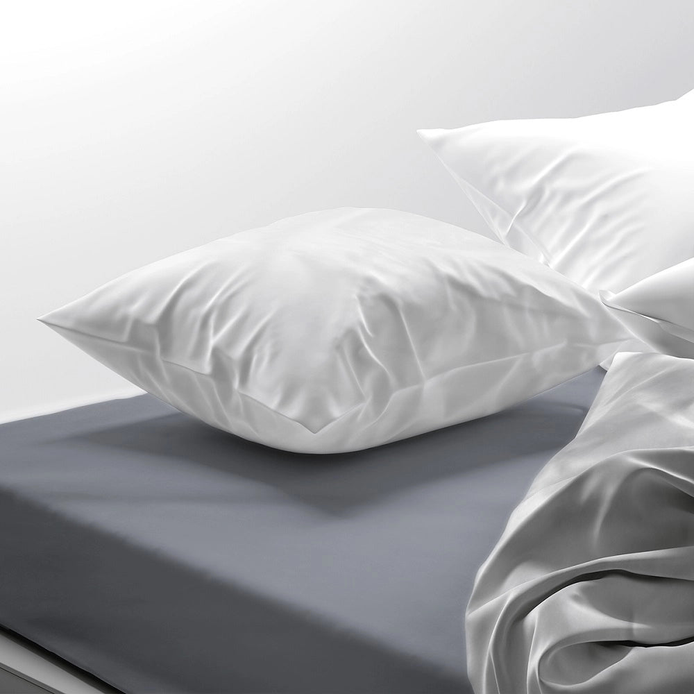 Lenzuolo letto sotto con angoli 100% puro cotone Made in Italy tinta unita Grigio - 1 Piazza e mezza