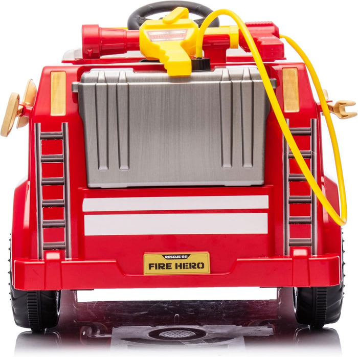 Macchina Elettrica per Bambini Camion dei Pompieri Telecomandato 12V 7,5Ah Rosso