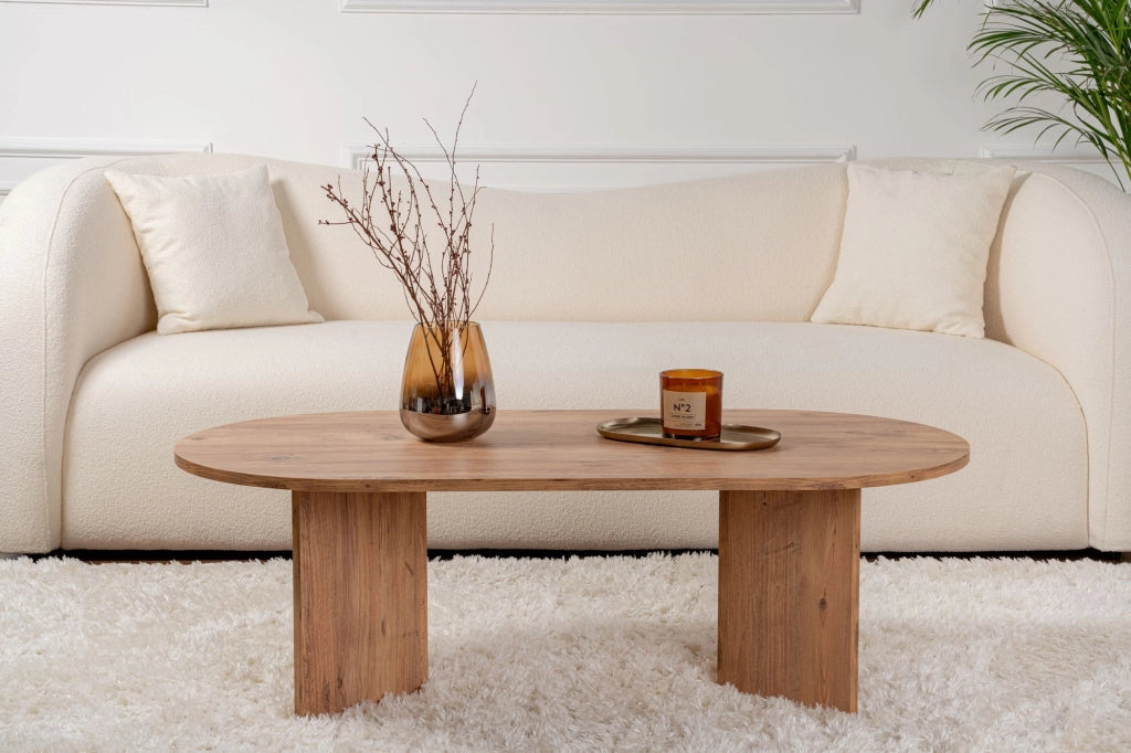 Tavolino da caffè in legno "Sabbia" - 60 x 119 x 40 cm - Pino atlantico