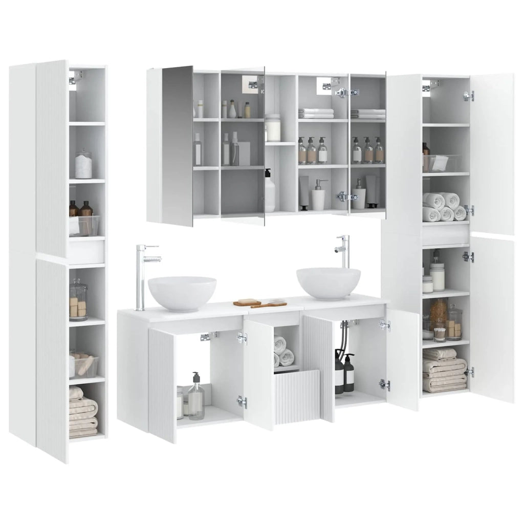 Set di mobili per il bagno 6 pcs Bianco 3407215