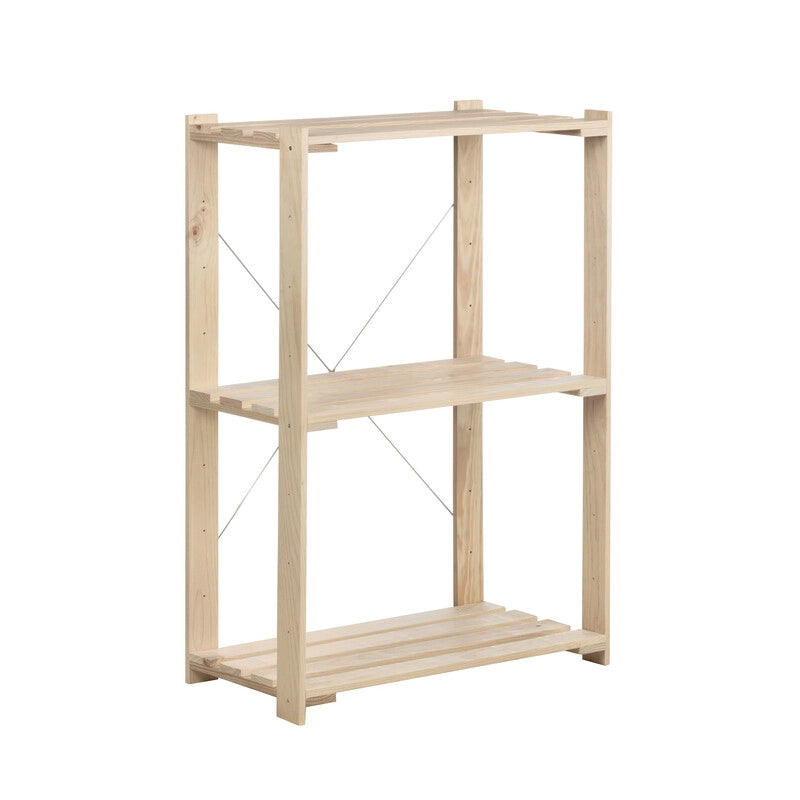 SCAFFALE IN PINO 3 RIPIANI CM 76,5X38,5X110 H- 1,0 pz