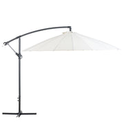 Ombrellone da giardino a sbalzo Struttura in alluminio bianco Tettoia in poliestere 235 x 268 x 268 cm Mobili da esterno dal design moderno