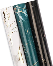 Cadeaupapier minirol - 3 diverse marmerdesigns - (circa 39 m2 in totale) - 432 cm x 305 m per rotolo