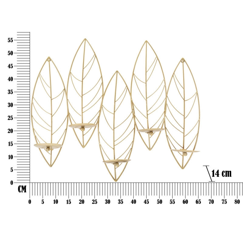 Porta Cand Leaf Da Muro cm 66x14x56