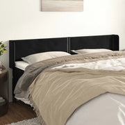 Testiera ad Orecchio-Testata con Orecchie Nera 203x16x78/88 cm in Velluto 679777