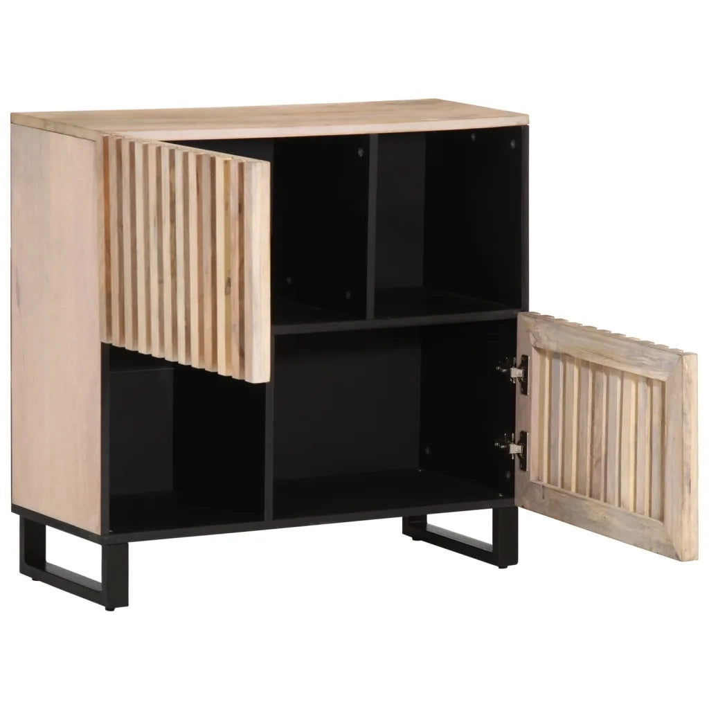 Credenza | Madia | Buffet da pranzo | Armadio da pranzo 80x34x75 cm in Legno Massello di Mango