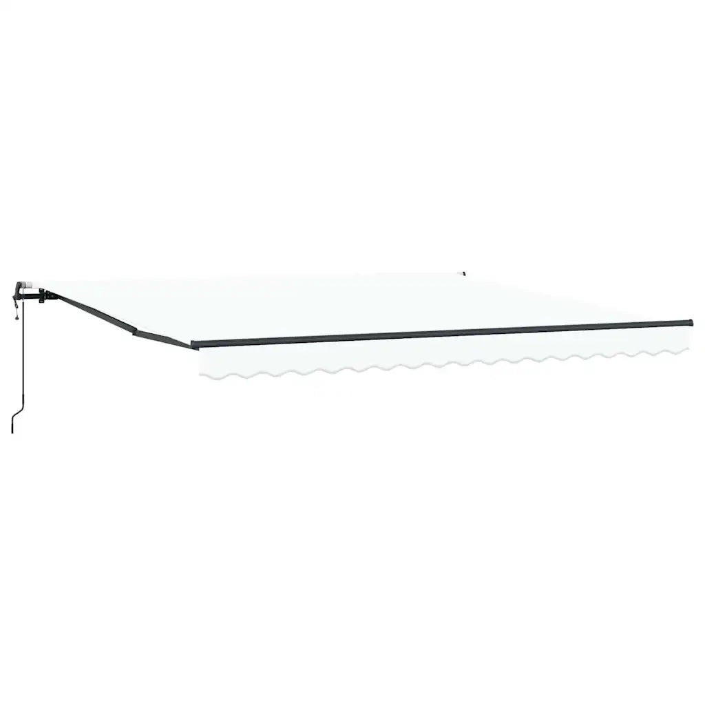 Tenda Retrattile Bianco 400 × 350 cm Tessuto e Alluminio 3330797