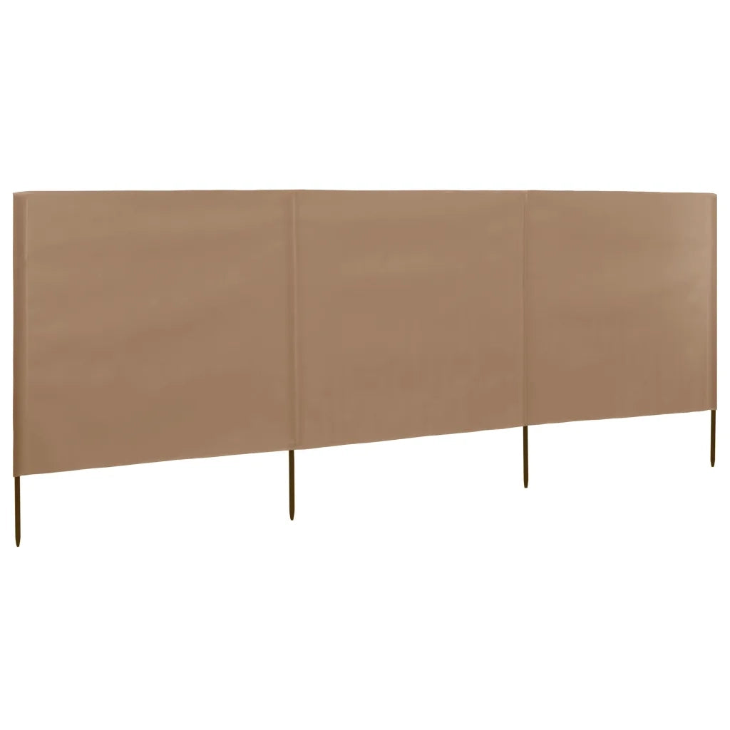 Paravento a 3 Pannelli in Tessuto 400x160 cm Grigio Talpa cod mxl 57544