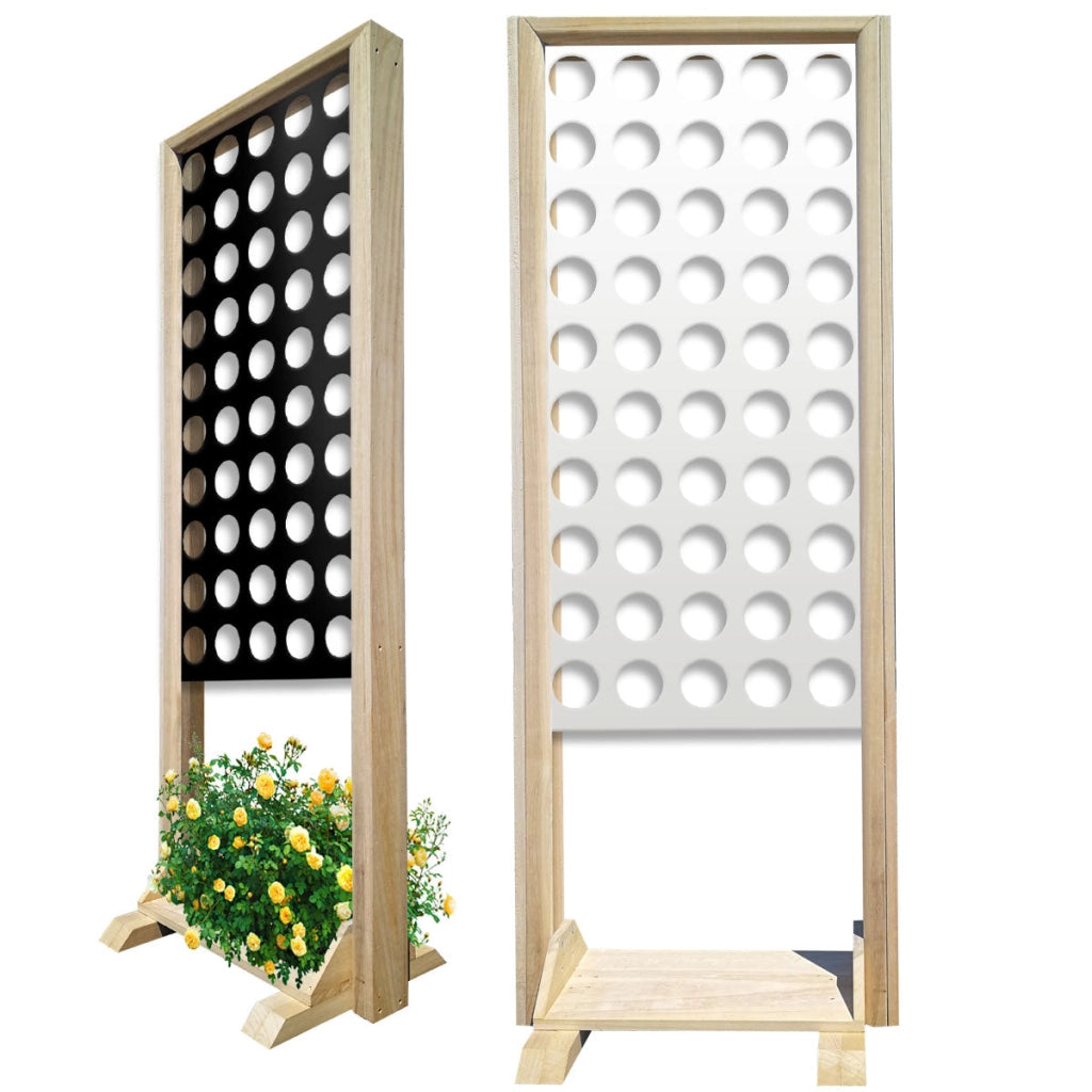 FORI MEDI - Separè - Paravento modulabile - 70x190cm - in Legno e PVC Colore: nero