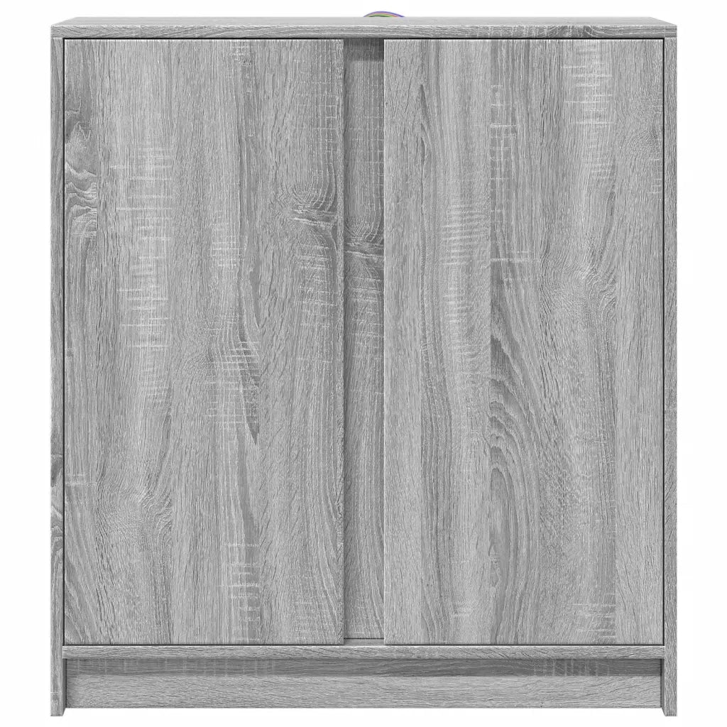 Credenza con LED Grigio Sonoma 77x34x85 cm in Legno Multistrato 852136