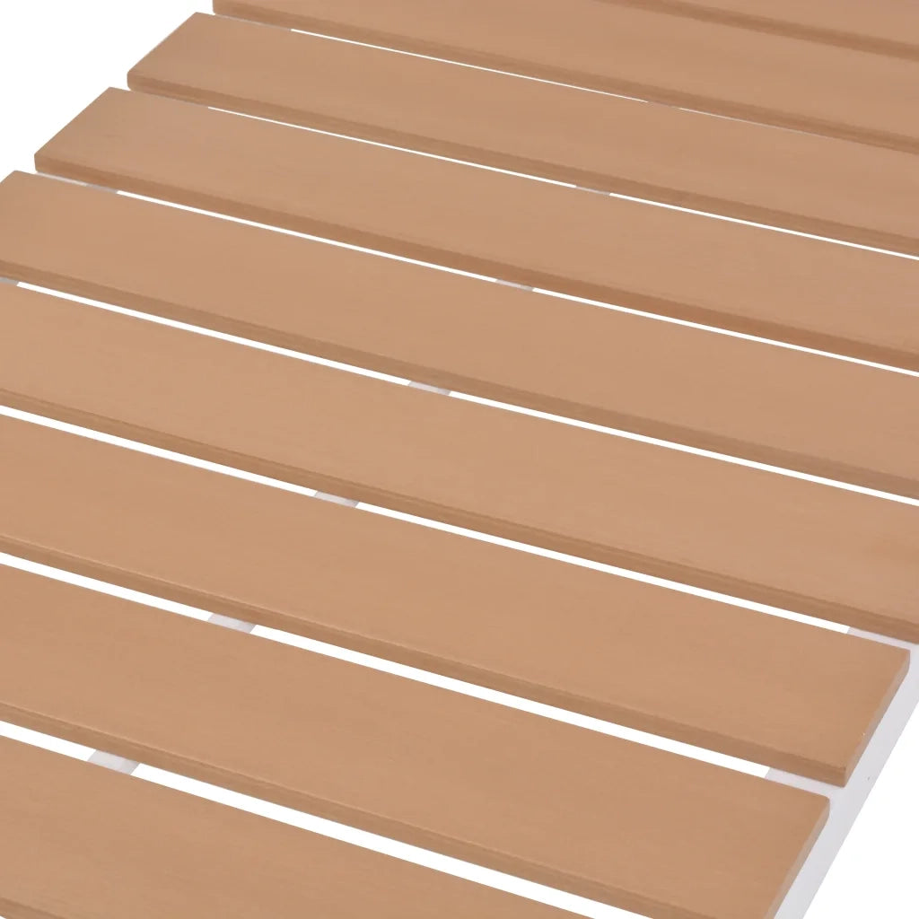 Lettino Prendisole in Alluminio e WPC Marrone cod mxl 21752