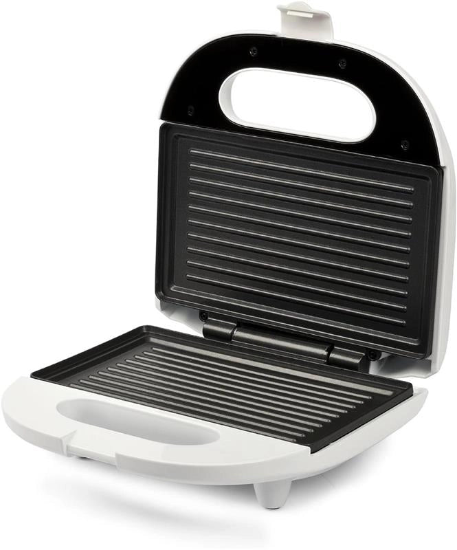 GFERRARI TOSTIERA CON PIASTRE ANTIADERENTI POTENZA 750W DIMENSIONI 23,5X23X8,5H CM - BIANCO