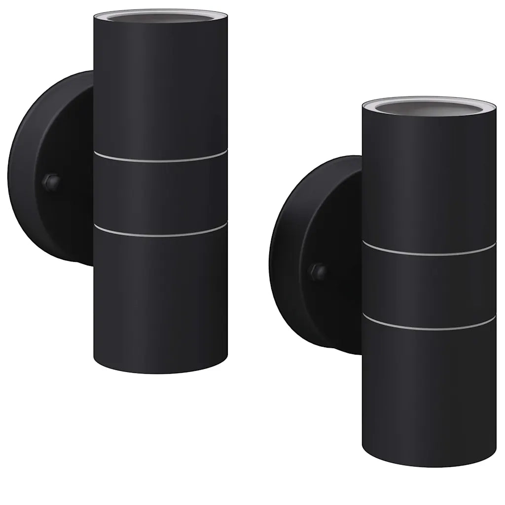 Applique LED Parete 2 pz Acciaio Inox Proiezione Alto/ Basso 42417
