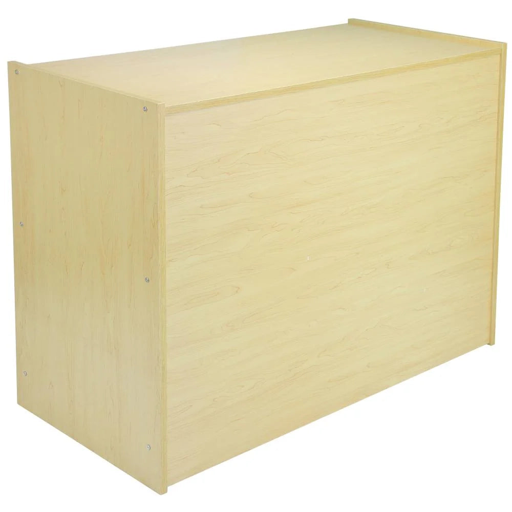 Set Venus con 3 Banconi da Negozio e Reception con Finitura in Acero Laminato