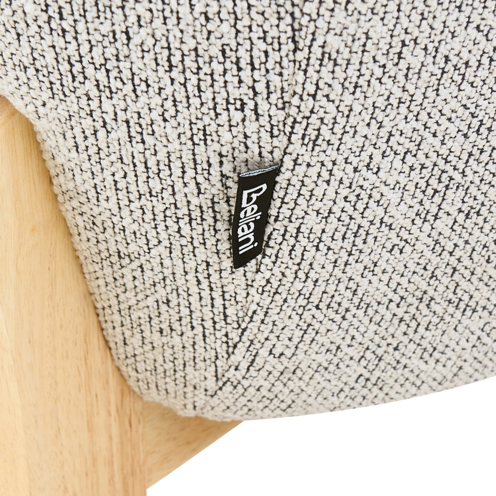Divano a 3 posti imbottitura in poliestere grigio chiaro gambe in legno soggiorno stile moderno