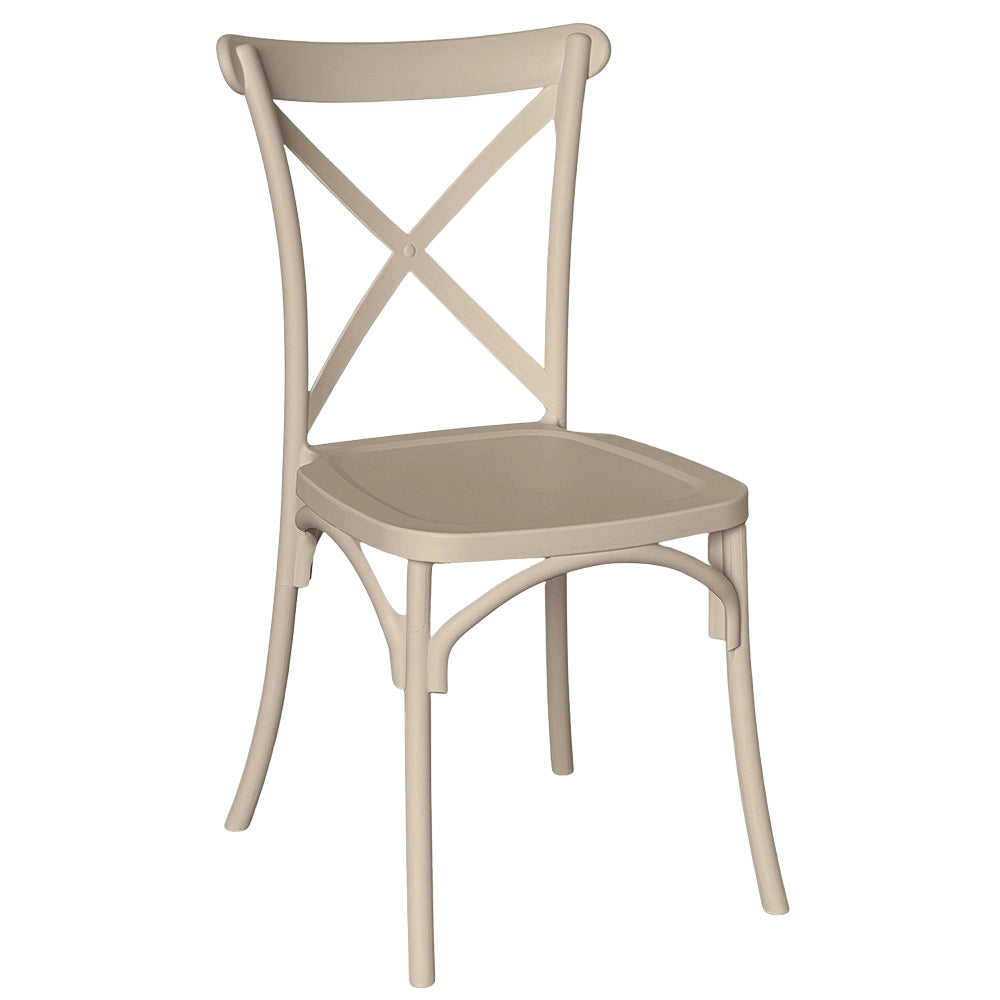 Sedia Sprint in plastica polipropilene beige monoblocco impilabile