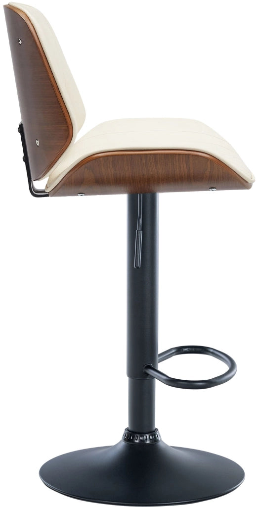 Sgabello Nova in similpelle Noce/crema