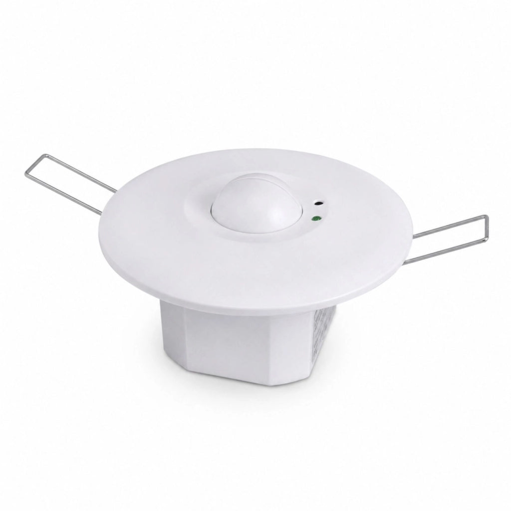 Sensore di Movimento Microonde 360° YCE2002B da Incasso, Portata 2-16 m, Colore Bianco
