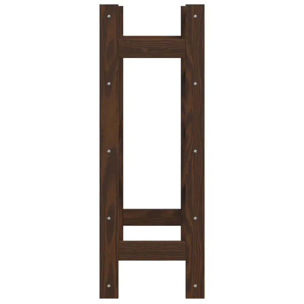 Portabottiglie per 20 Bottiglie Marrone Legno Massello di Pino 373390