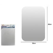Trade Shop - Specchio Adesivo Forma Rettangolare Adesiva Murale Arredamento Casa 30x40cm -
