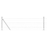 Recinzione da Giardino | Recinzione con Posto Argento 0,4 x 50 m Acciaio