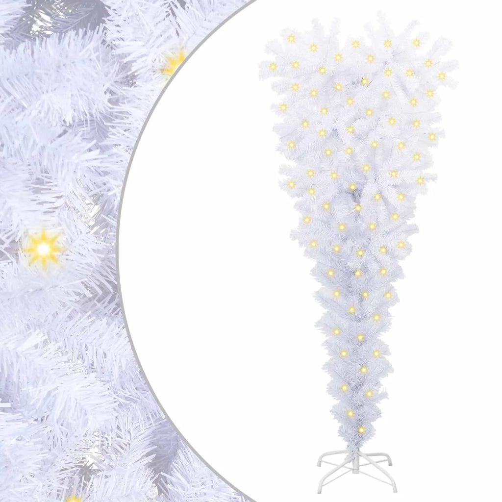 Albero di Natale artificiale Bianco 120 cm PVC e Acciaio