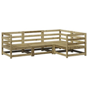 Set Divani da Giardino 4 pz | Set Salotto da Giardino in Legno Impregnato di Pino