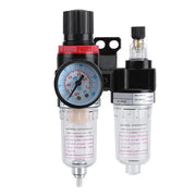 Compressore di aria con separatore olio/acqua - Filtro dell'aria - Attrezzature pneumatiche - Regolatore di pressione - Filtrazione efficace - Olio ISO VG32