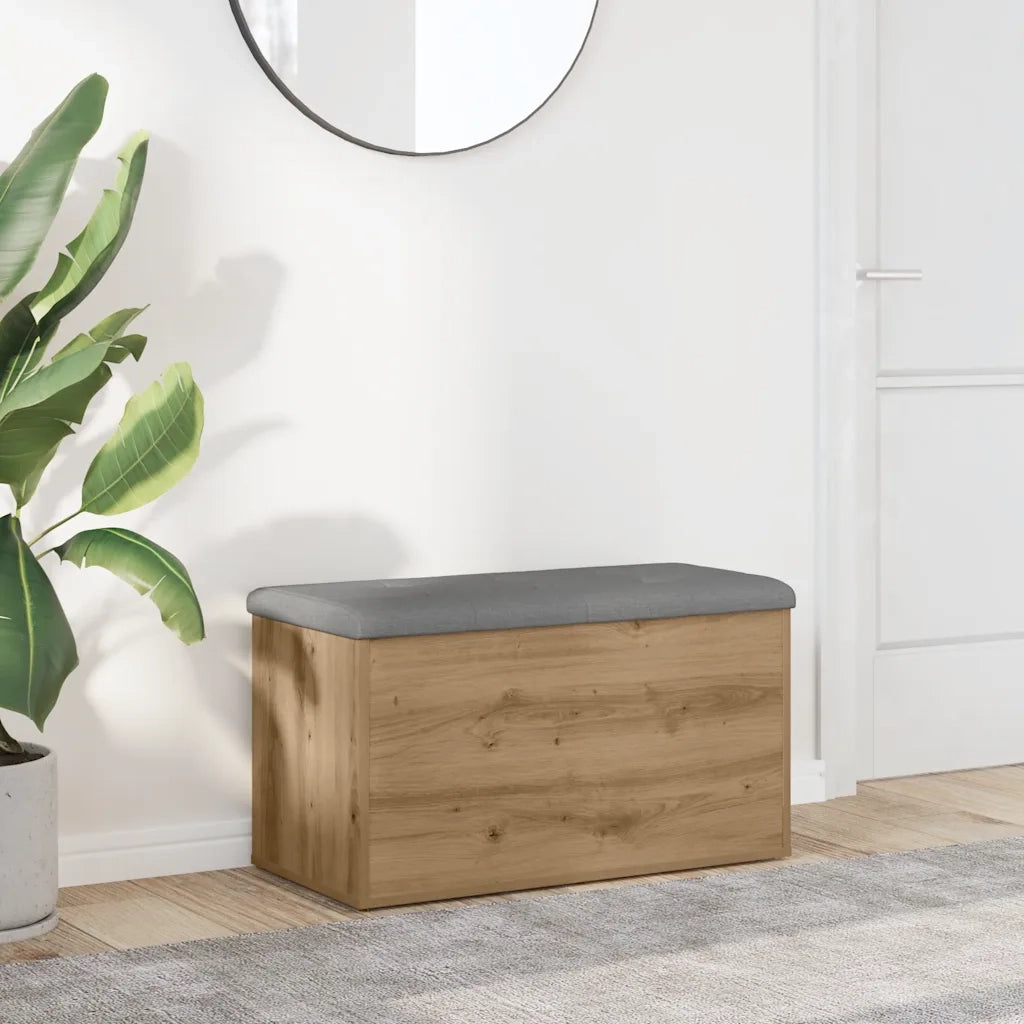 vidaXL Panca Portaoggetti Rovere Artigianale 82x42x45 cm in Truciolato